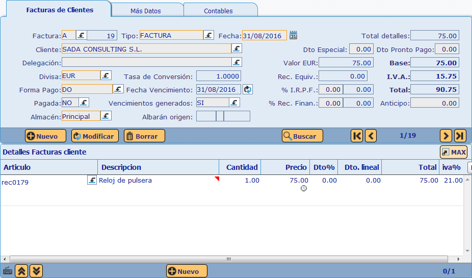 Factura A/C